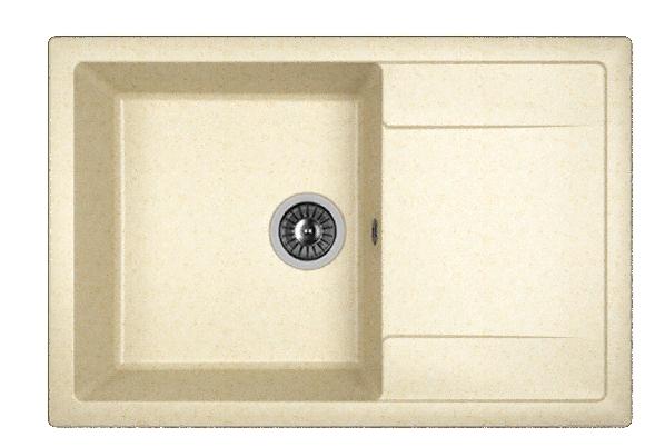 Мойка кухонная из литьевого мрамора Dr. Gans ТЕХНО 760 25.030.D0760.403 76*51 см. латте