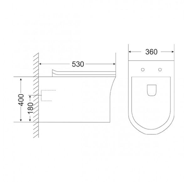 Унитаз навесной Mirsant FLY    Унитаз навесной Mirsant FLY