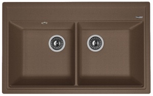 Мойка кухонная керамогранитная Florentina ЛИПСИ 820 20.370.E0820.303 82*51 см. мокко