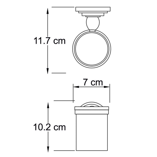Стакан навесной WasserKRAFT ISAR K-7328  