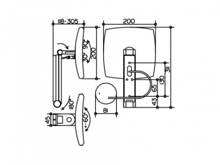 Зеркало косметическое Keuco ILOOK MOVE 17613 019002  