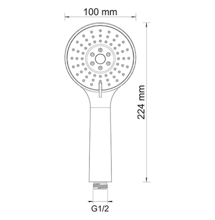 Лейка душевая WasserKRAFT  A002  