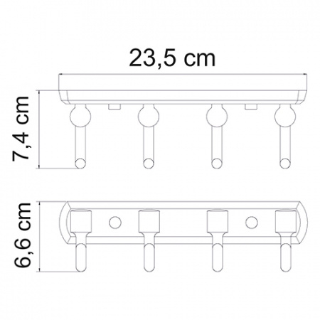 Крючок четверной WasserKRAFT ODER K-3074  