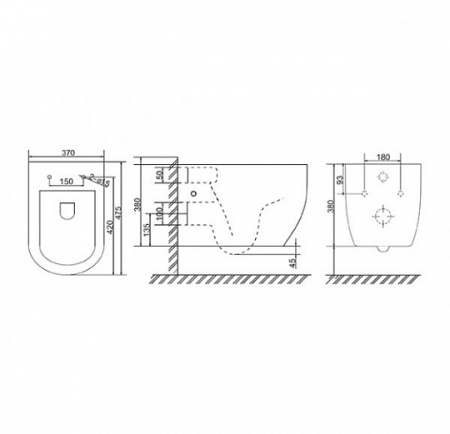 Унитаз навесной Mirsant PANDORA 2   