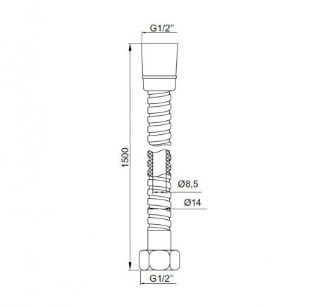 Шланг душевой IDDIS  A5021115  
