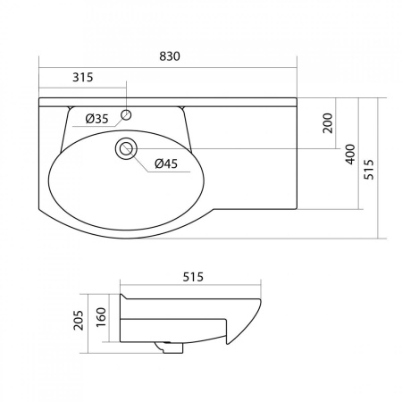 Раковина Santek КОРАЛЛ 1.WH11.0.228  