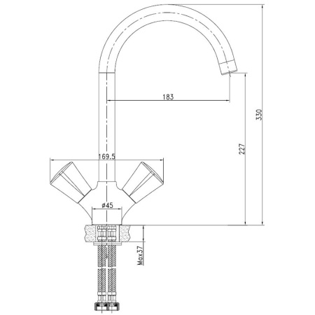 Смеситель IDDIS BOUNCE BOUSBJ0i05 для кухонной мойки 