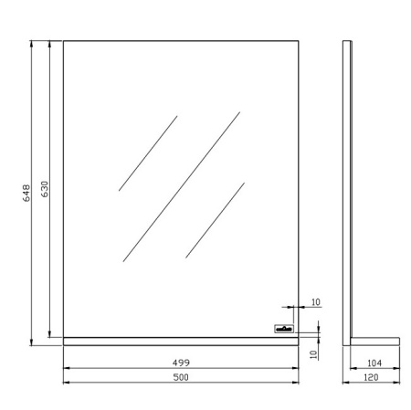 Зеркало Cersanit MELAR B-LU-MEL  