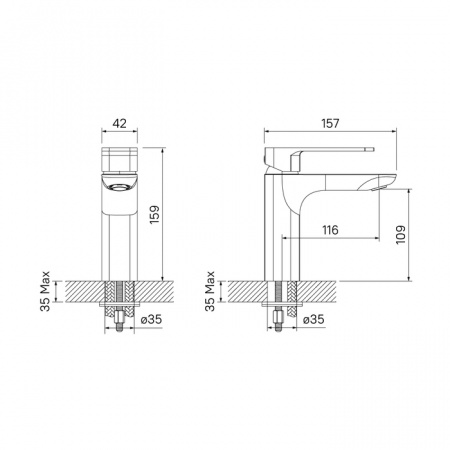 Смеситель IDDIS SLIDE SLISBBTi01 для раковины 