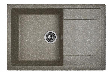 Мойка кухонная из литьевого мрамора Dr. Gans ТЕХНО 760 25.030.D0760.407 76*51 см. черный