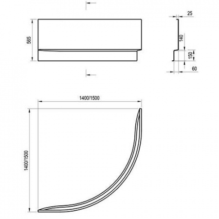 Ванна акриловая Ravak NEWDAY C661000000  