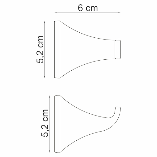 Крючок одинарный WasserKRAFT WERN K-2523  