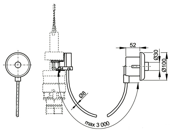 Клавиша для инсталляции Alcaplast  MPO11  