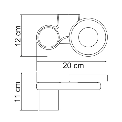 Стакан и мыльница навесной WasserKRAFT BERKEL K-6826  