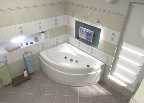 Ванна акриловая BAS ВЕКТРА В 00007 150x90 см. левая 