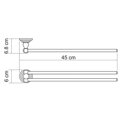 Полотенцедержатель WasserKRAFT ISAR K-7331   Полотенцедержатель WasserKRAFT ISAR K-7331