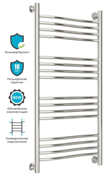 Полотенцесушитель водяной Сунержа ФЛЮИД+ 00-0222-1050 1000х500 