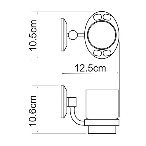 Стакан навесной WasserKRAFT RHEIN K-6228  