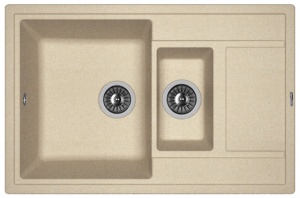 Мойка кухонная керамогранитная Florentina ЛИПСИ 780K 20.250.D0780.107 78*51 см. песочный