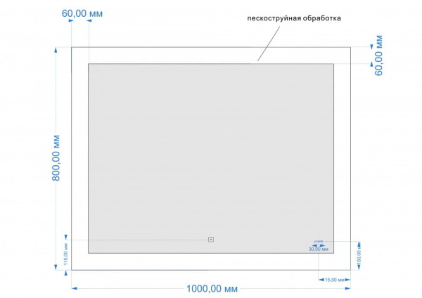 Зеркало Cersanit LED KN-LU-LED030*100-d-Os  