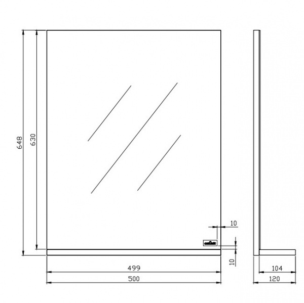 Зеркало Cersanit MELAR B-LU-MEL  