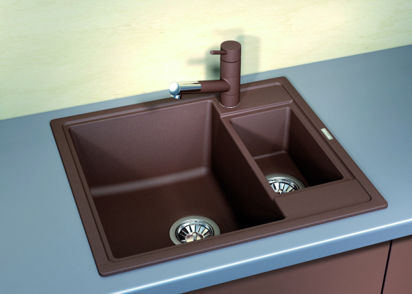 Мойка кухонная керамогранитная Florentina ЛИПСИ 580K 20.210.D0580.102 58*51 см. черный