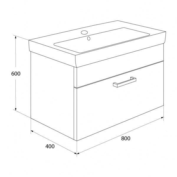 Тумба под раковину навесная IDDIS  MIR80W0i95  