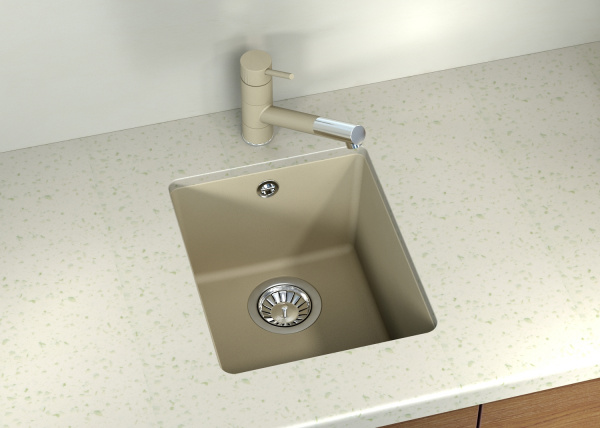 Мойка кухонная керамогранитная Florentina ВЕГА 300 22.305.A0300.305 34*42 см. грей