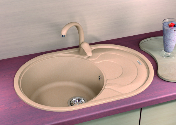 Мойка кухонная керамогранитная Florentina РОДОС 760 20.140.D0760.105 76*51 см. коричневый